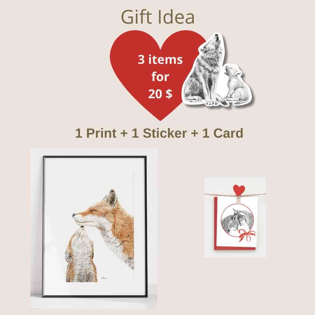 CHOICE - One 8x10 print + One greeting card + One sticker for $20 - LE NID atelier