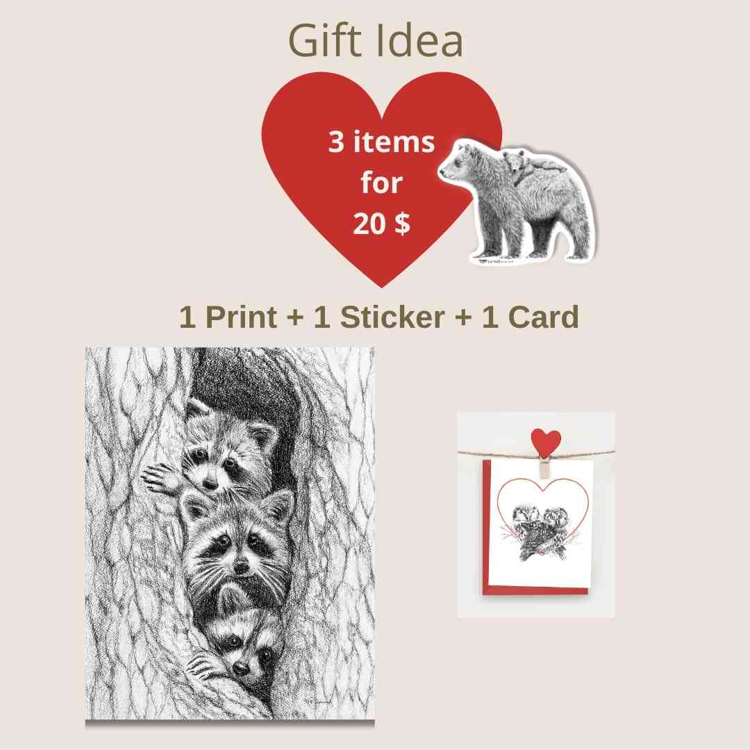 CHOICE - One 8x10 print + One greeting card + One sticker for $20 - LE NID atelier
