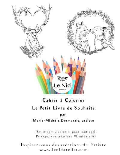 Christmas Coloring Book 2020 - LE NID atelier - 6 Downloadable pages to color - LE NID atelier