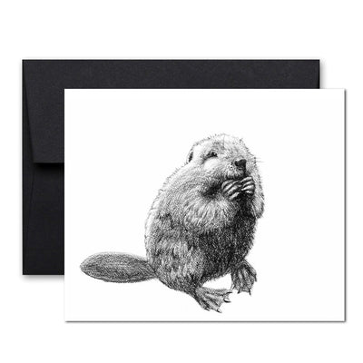 Cute Baby Beaver Greeting Card - LE NID atelier