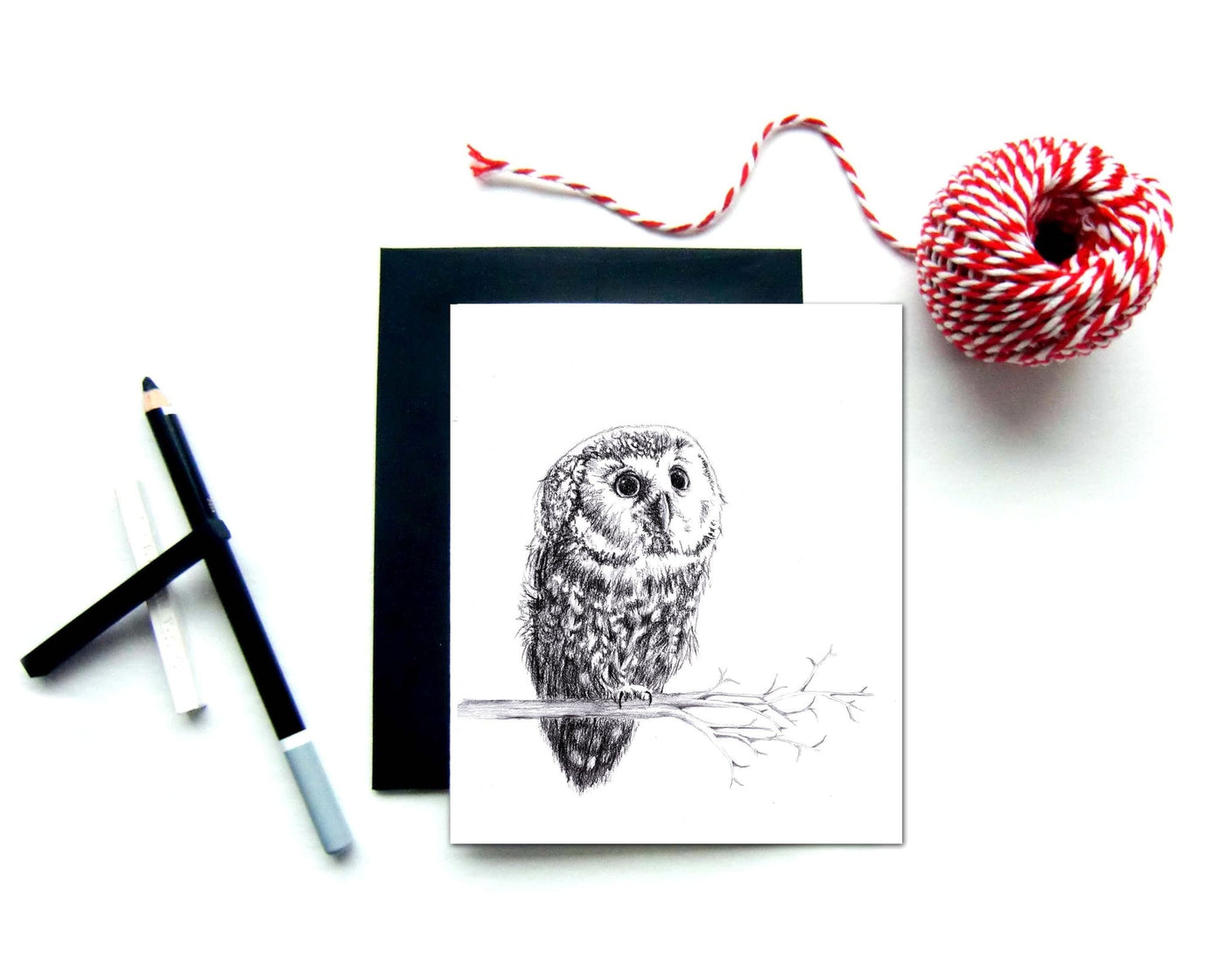 Cute Baby Owl Greeting Card - LE NID atelier