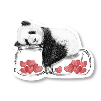 CUTE PANDA SLEEPING Stickers for Water Bottle, Agenda or Computer - LE NID atelier
