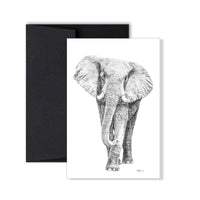 Éléphant carte de souhaits-  collaboration avec la fondation du Zoo de Granby