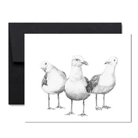 Funny Seagulls Greeting Card