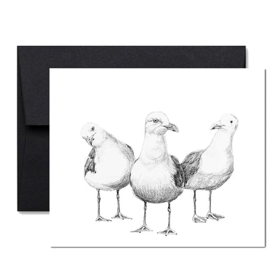 Funny Seagulls Greeting Card - LE NID atelier