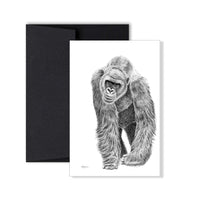 Gorille carte de souhaits- collaboration avec la Fondation du Zoo de Granby