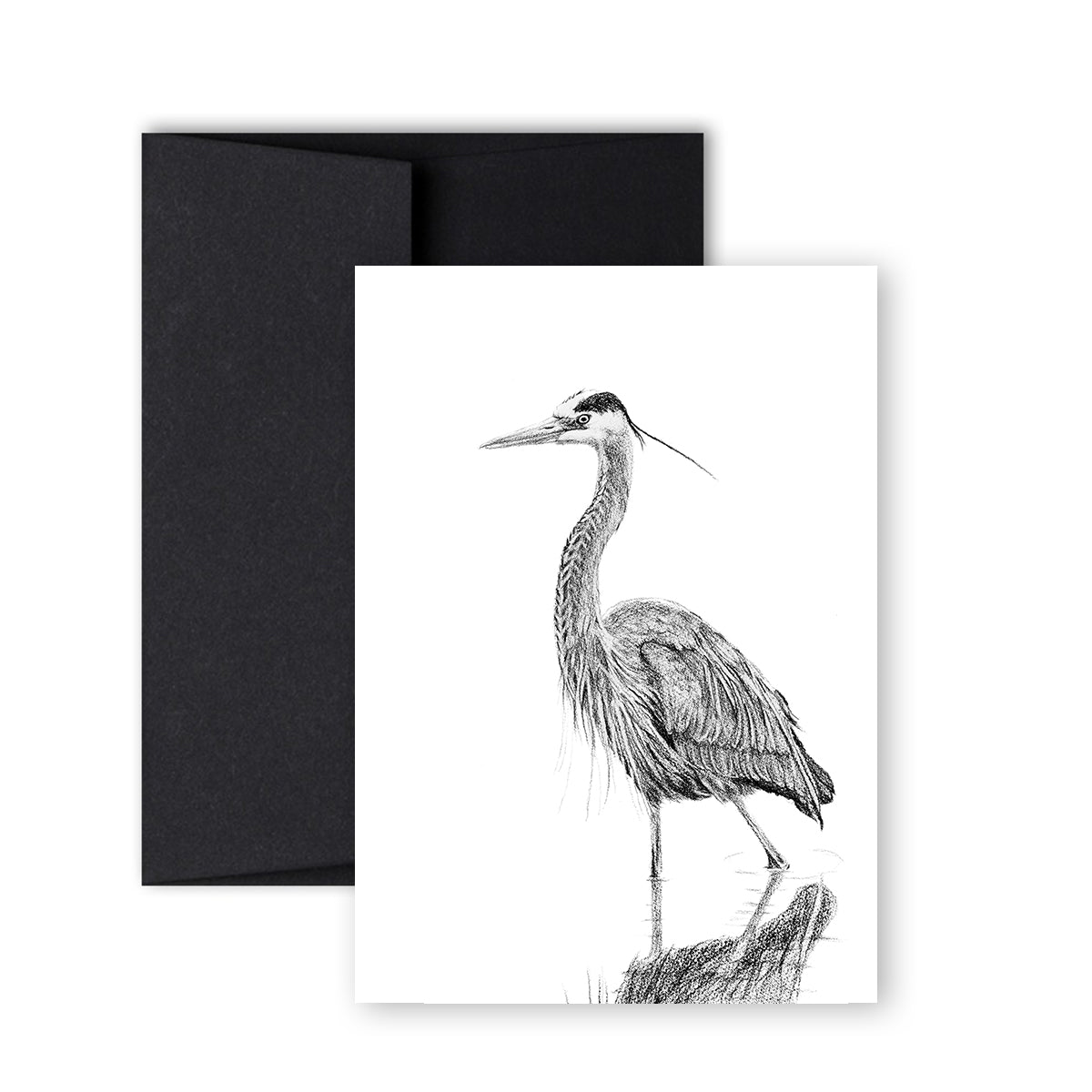 Great blue Heron No2 Greeting Card - LE NID atelier