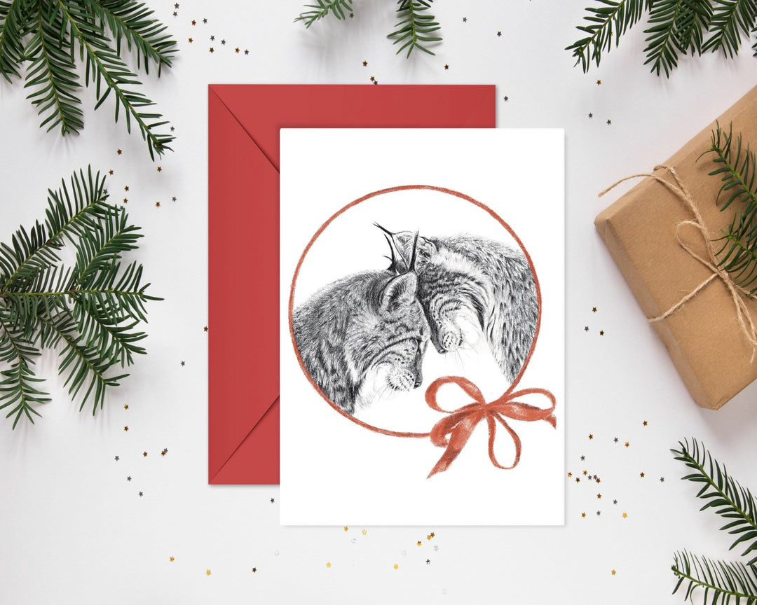 Lynx in Love - Christmas Greeting Card - LE NID atelier