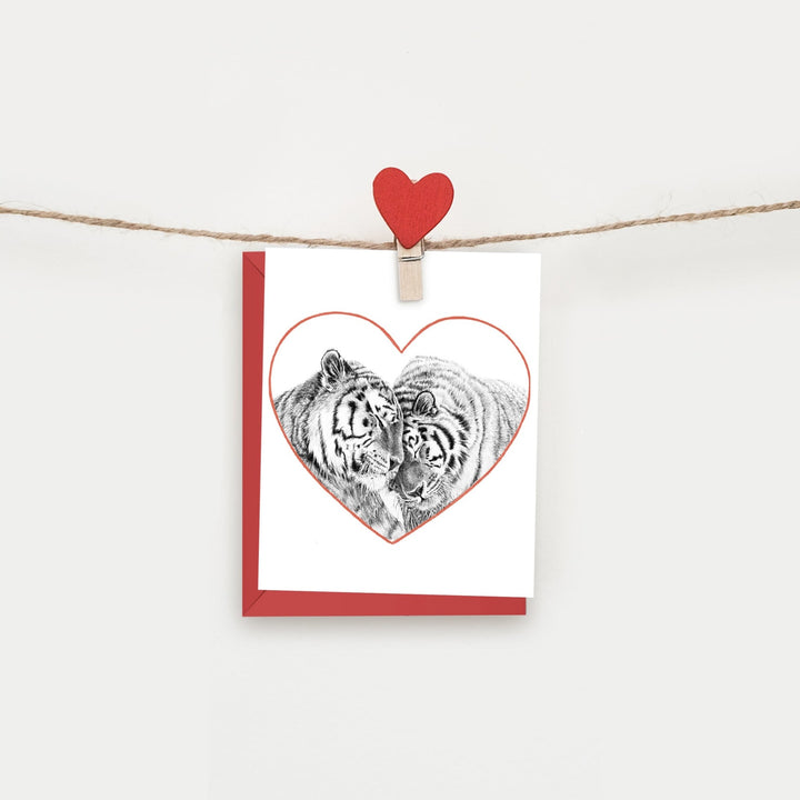 NEW - Tigers in love Valentines day Greeting Card - LE NID atelier