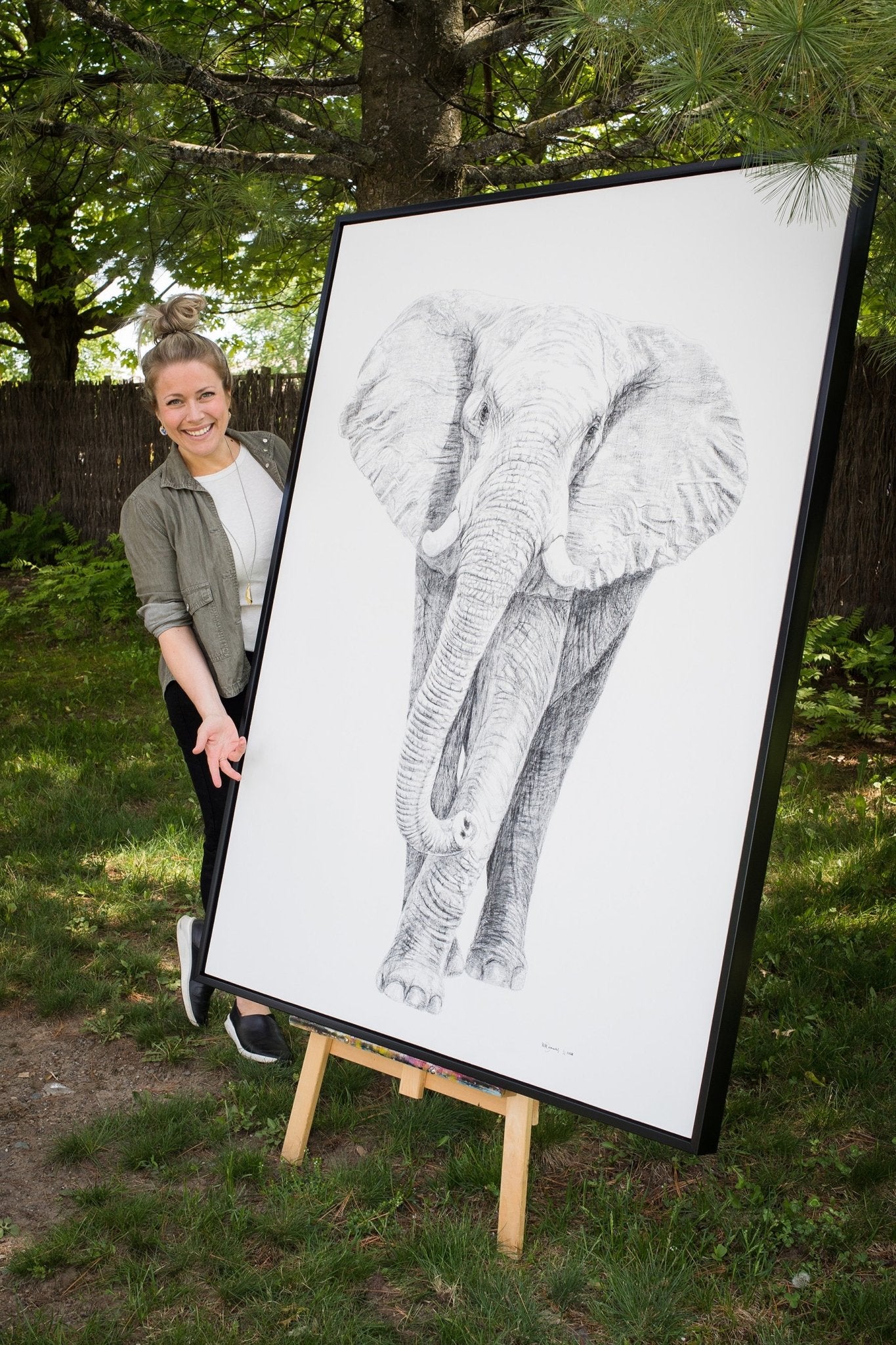 ORIGINAL ARTWORK - Elephant - From the Zoo de Granby Collaboration - LE NID atelier