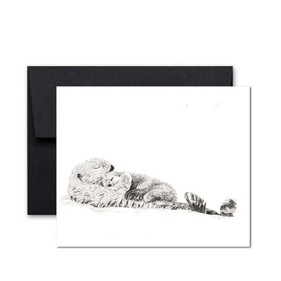 Otter with baby Greeting Card - LE NID atelier