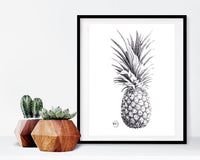 Pineapple illustration - art print