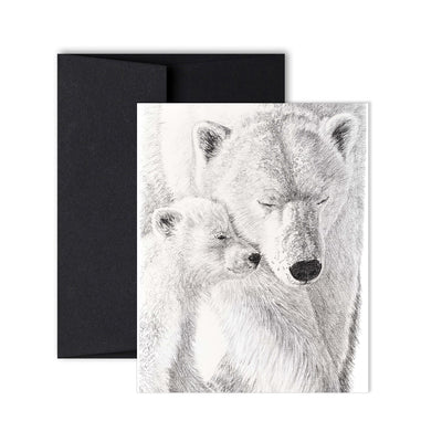 Polar Bear with cub Greeting Card - LE NID atelier