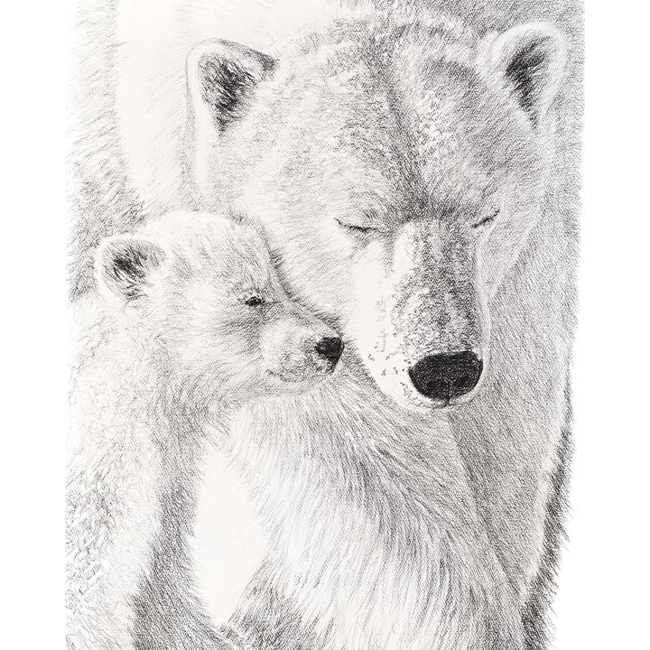 Polar Bear with cub illustration - "Social Animal" Collection - LE NID atelier