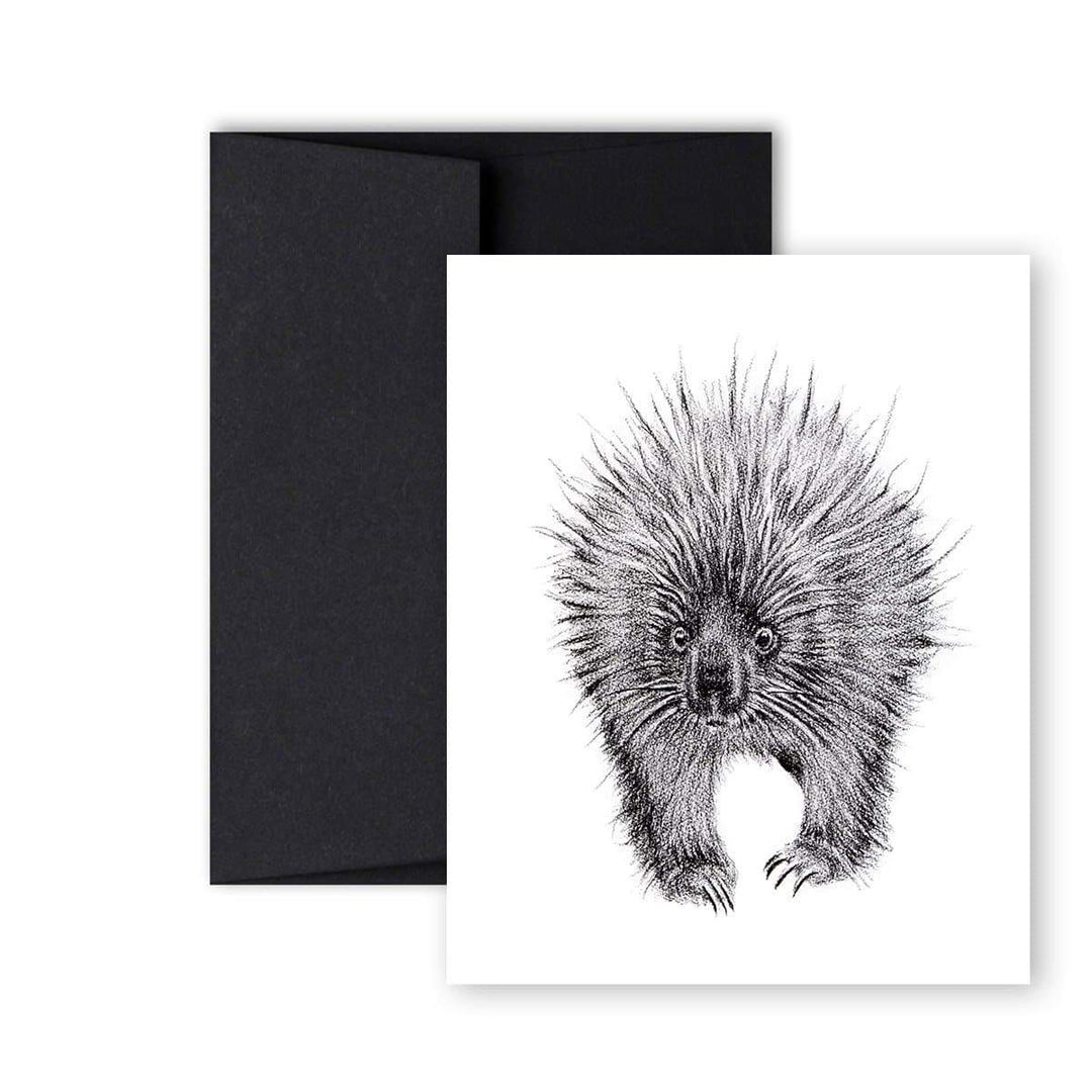 Porcupine front and back Greeting Card - LE NID atelier