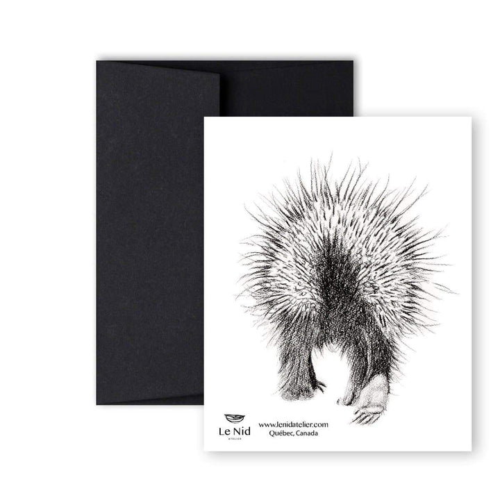 Porcupine front and back Greeting Card - LE NID atelier