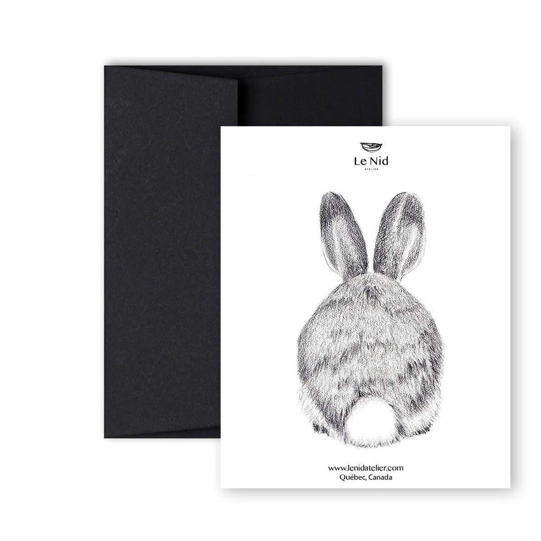 Rabbit front and back Greeting Card - LE NID atelier