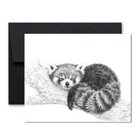 Panda Roux carte de souhaits- Collaboration avec La Fondation du Zoo de Granby