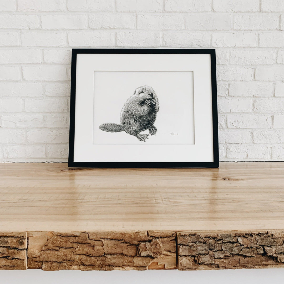 SOLD- Original Artwork - Beaver Illustration - "Social Animal" Collection - LE NID atelier