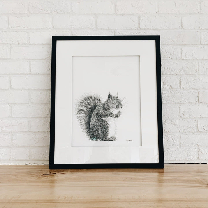 SOLD- Original Artwork - Sleeping Squirrel illustration - "Social Animal" Collection - LE NID atelier