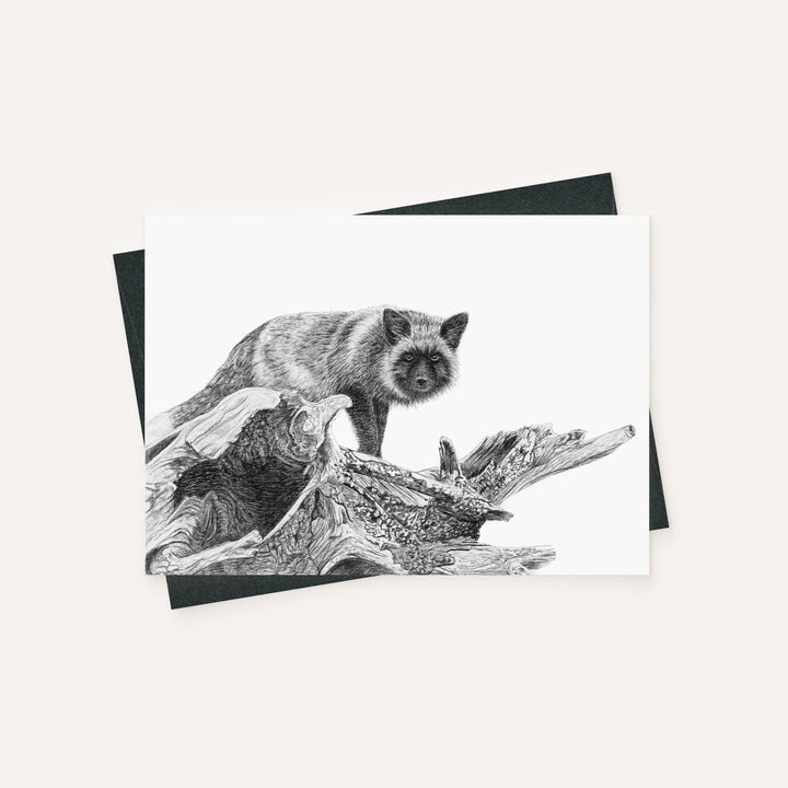 The silver fox - greeting card - LE NID atelier