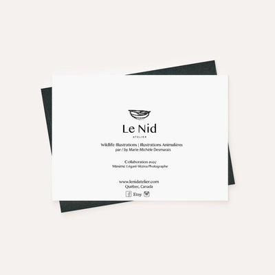 The silver fox - greeting card - LE NID atelier