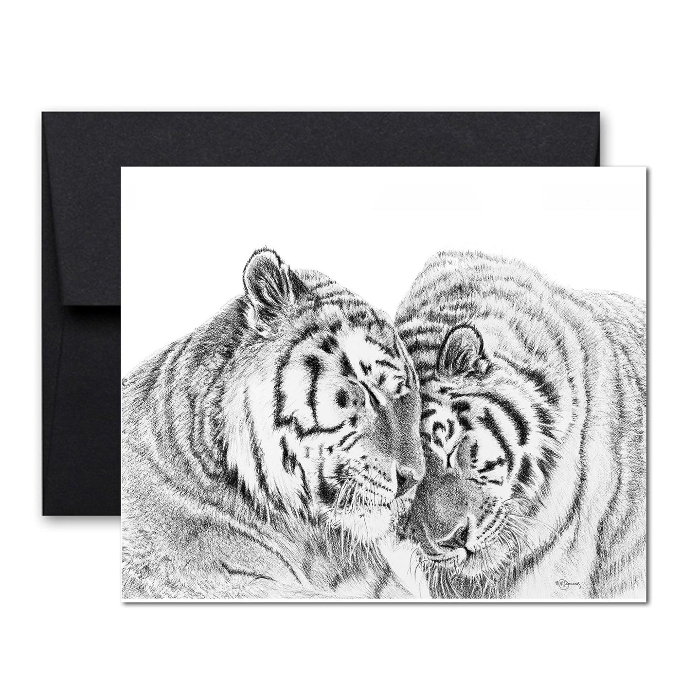 Tigers Greeting Card - 25 % of profit go to La Fondation du Zoo de Granby - LE NID atelier