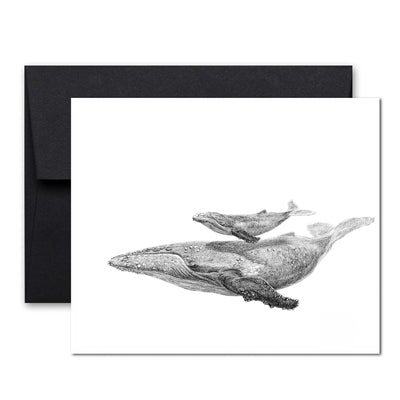 Whale with cub Greeting Card - LE NID atelier