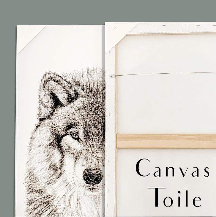 Wolf Howling with Cub Illustration - "Social Animal" Collection - LE NID atelier